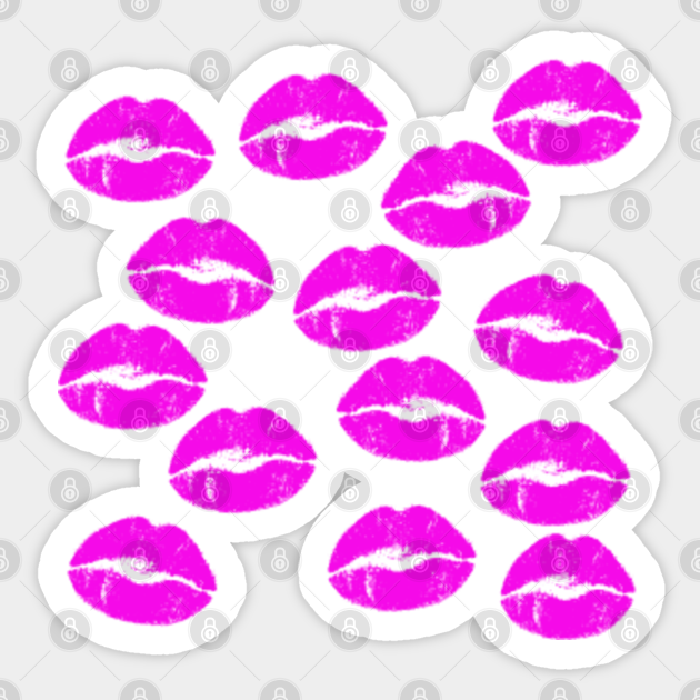 Sexy Pink Kisses Mask Lipstick Marks Kiss Me Lips Make Up Pattern Pink Lipstick Marks 